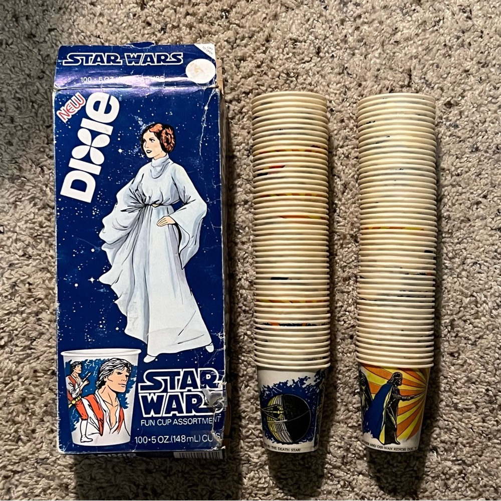 Star Wars Dixie cups vintage 1980